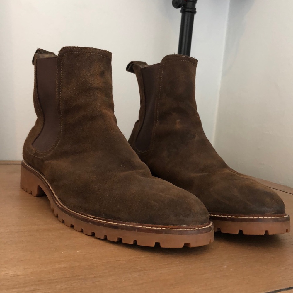 Banana Republic Waterproof Waxed Suede Chelsea